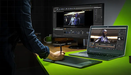 Imagem de um homem trabalhando com desing de video
