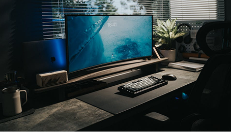 Imagem panoramica de um setup